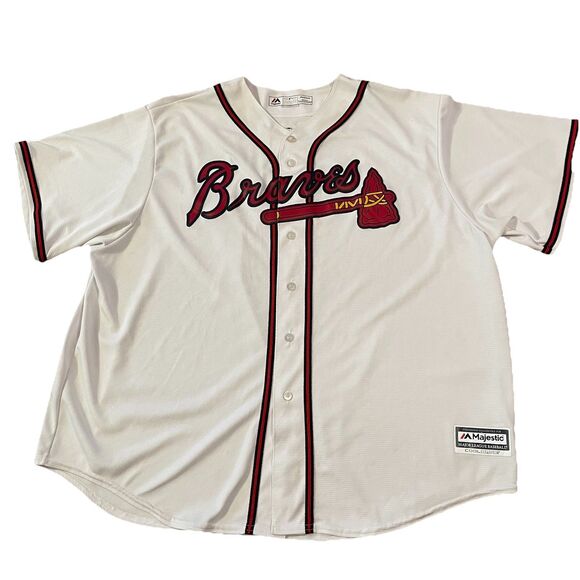 Majestic Other - Majestic Cool Base Ozzie Albies #1 Atlanta Braves Men's Size 4XL Jersey MLB